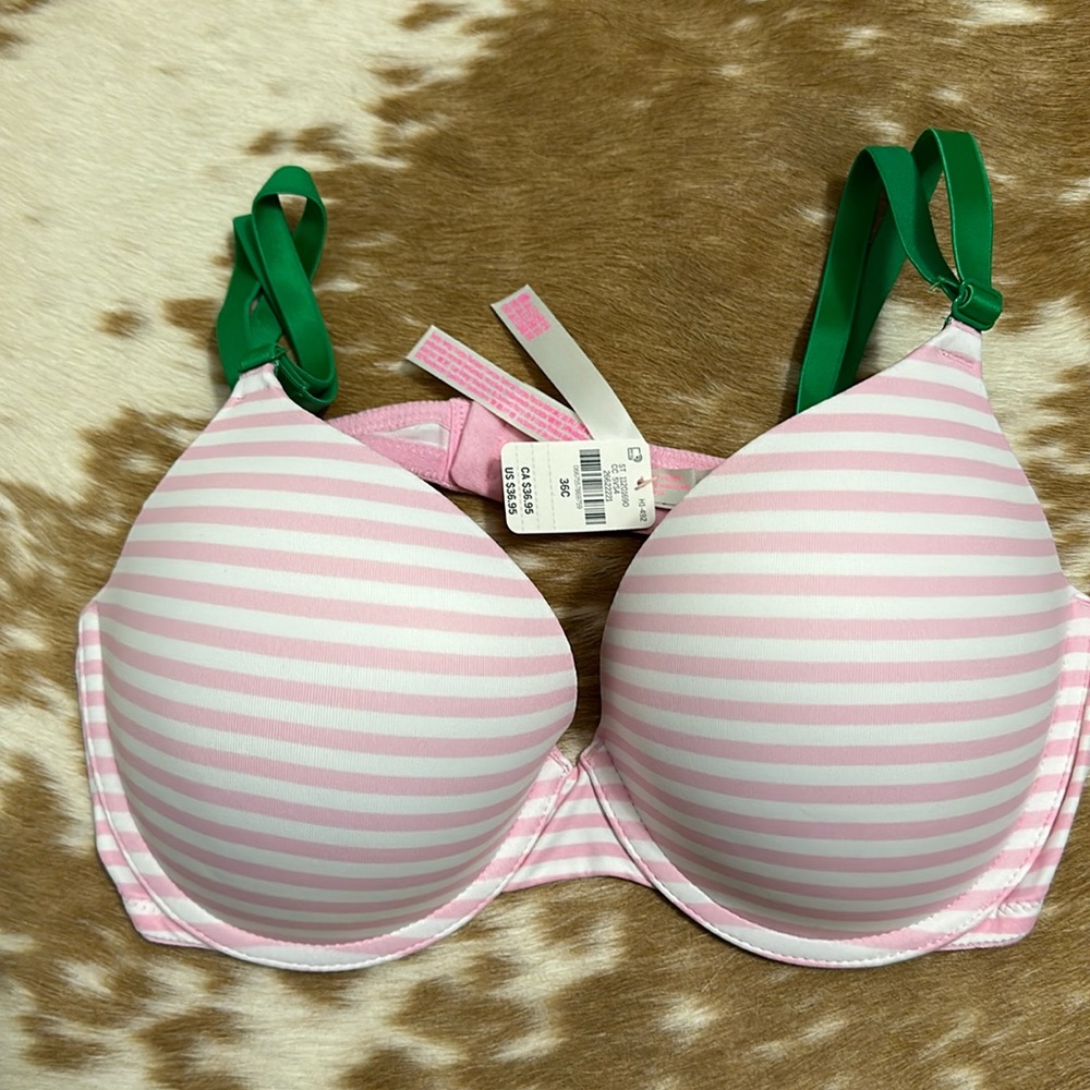 NWT PINK Victoria Secret super push up bra